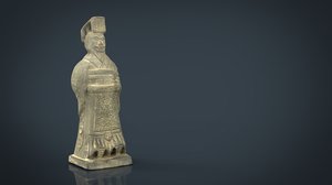 3D model terracotta warriors emperor qin