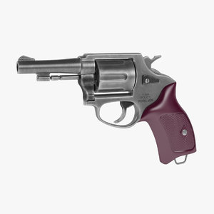 revolver police 8mm 3D model