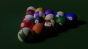 pool balls 3D model
