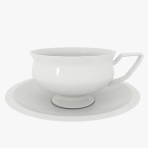 cup saucer 3D