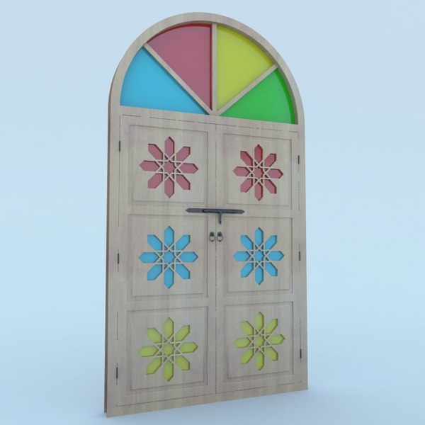 3d Traditional Moroccan Door Turbosquid 1305810