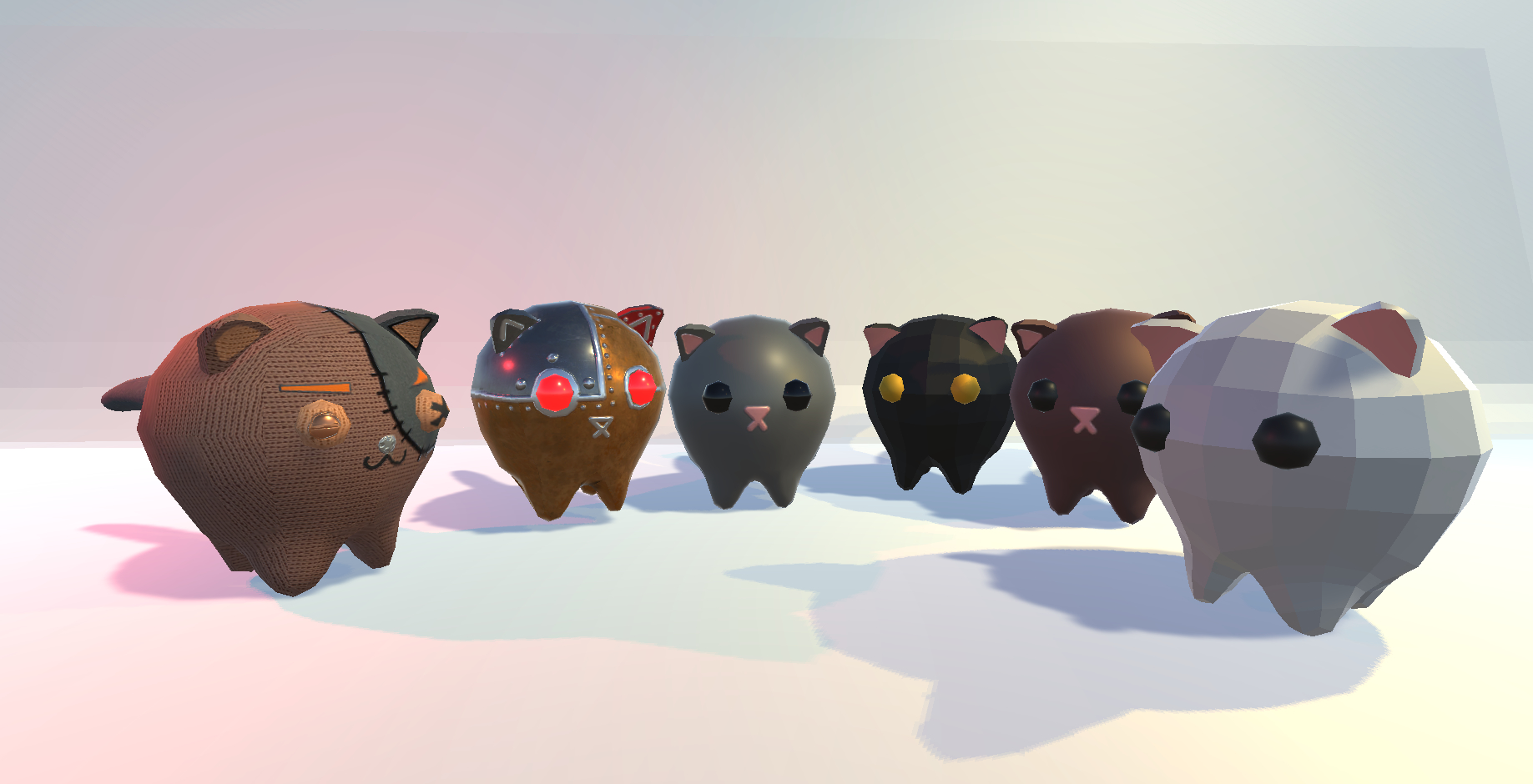 36只可爱的动物 - 大包3d模型