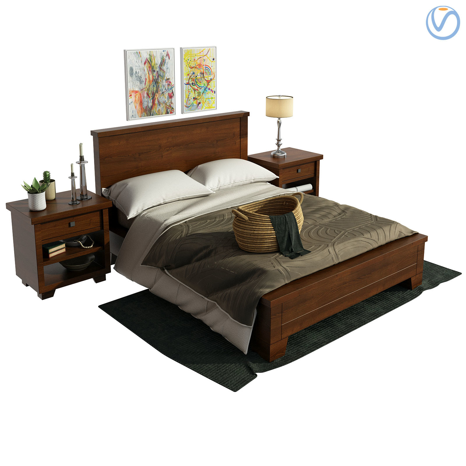 3d Sumatra Valencia Bedroom Model Turbosquid 1306027