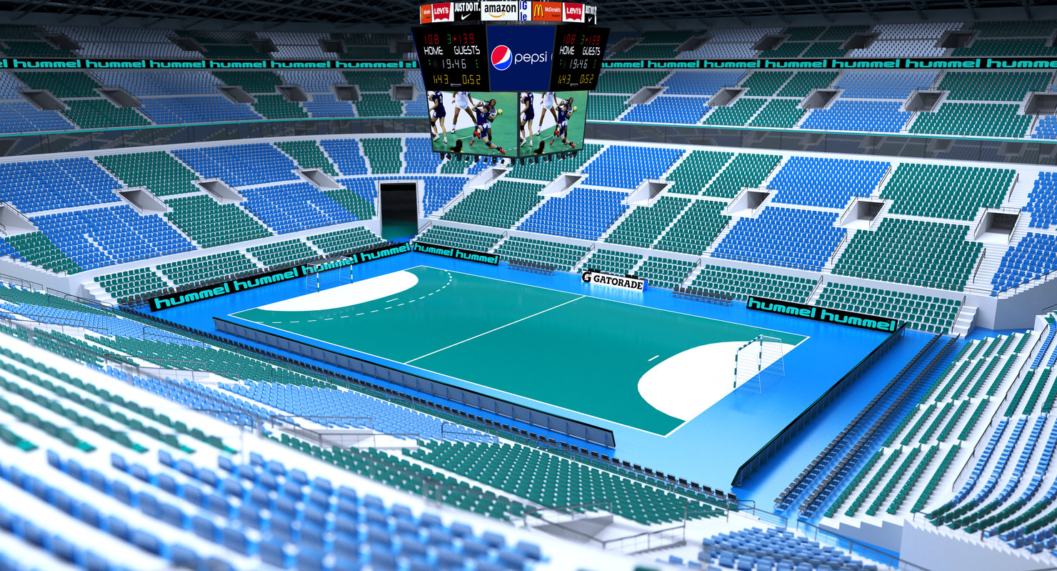 3D handball stadium ball model TurboSquid 1306040