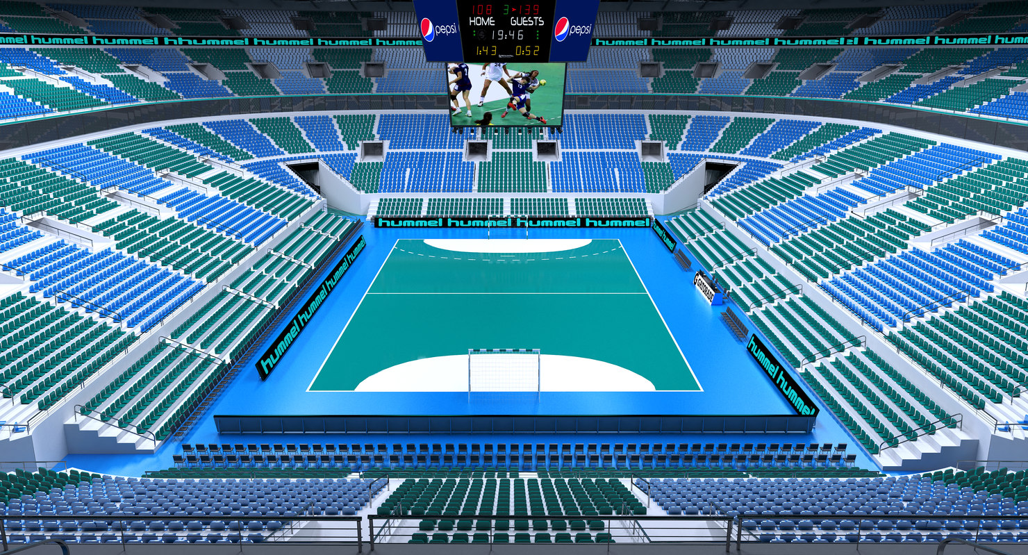 3D handball stadium ball model TurboSquid 1306040