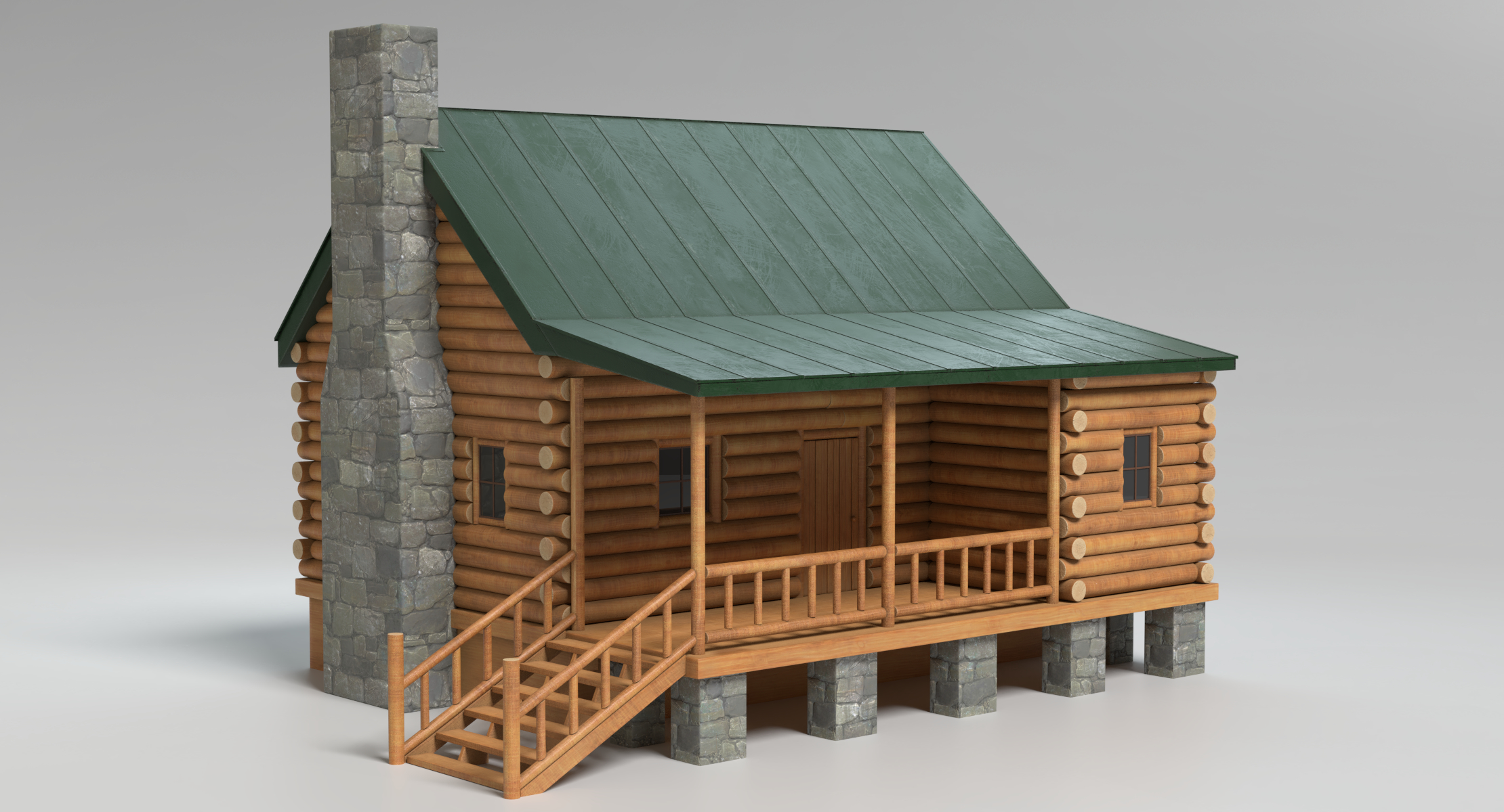 Log Cabin 3d Model Turbosquid 1306070