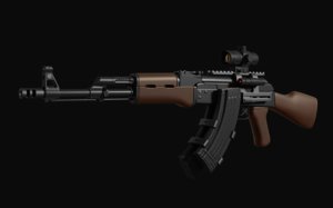 Ak 47 Blender Models For Download Turbosquid - avtomat kalashnikov 1947 ak 47 roblox