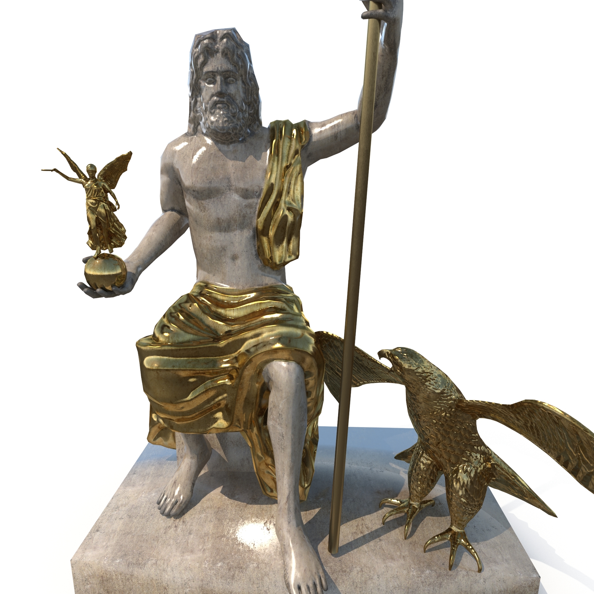 ZeusStatue 3DModell TurboSquid 1306182