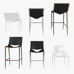 chairs sloane barstool counter 3D