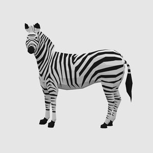 zebra animal 3D