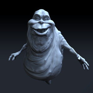 ghostbusters slimer polygons 3D