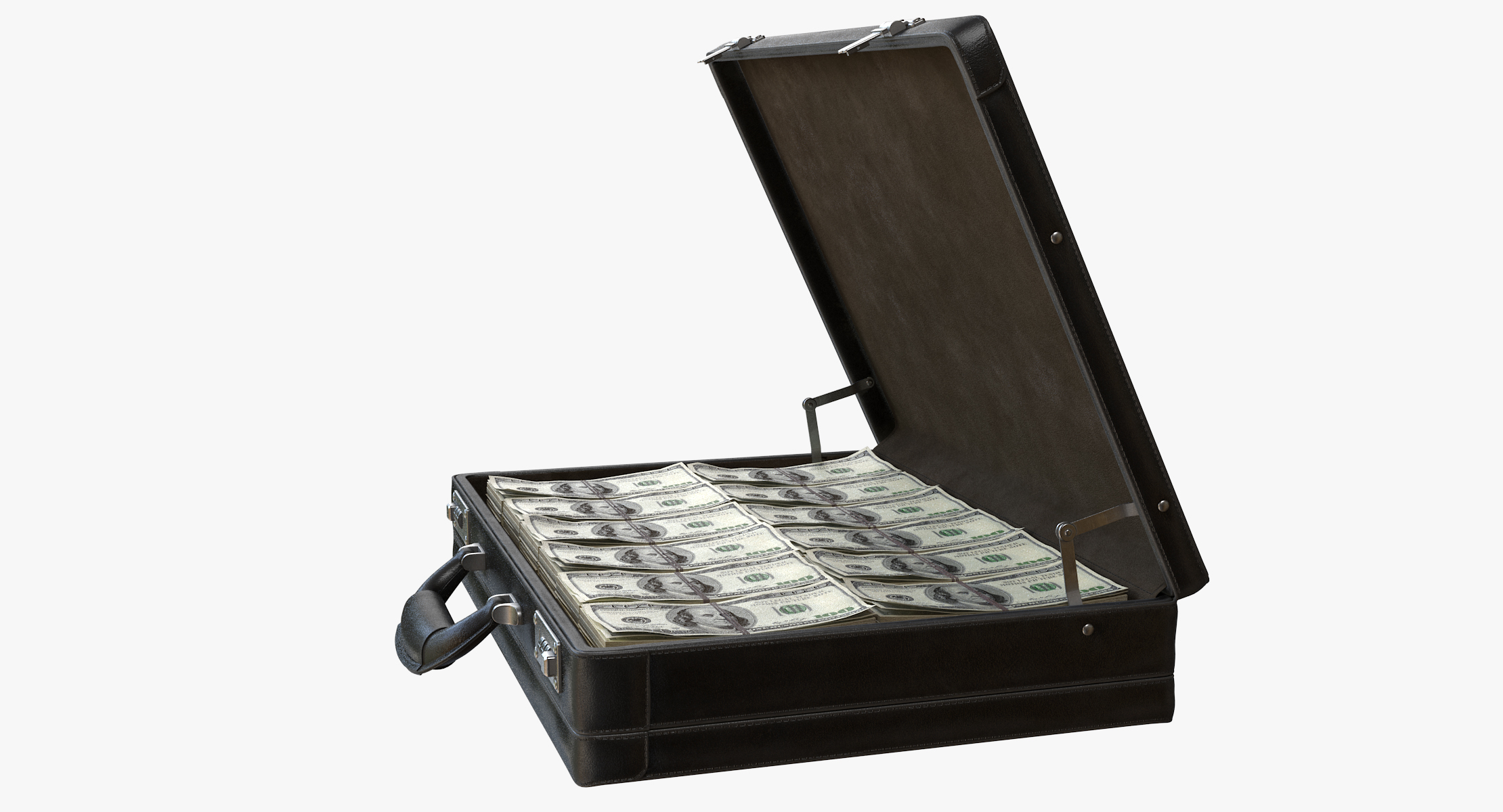 Rigged briefcase money 3D model - TurboSquid 1306633