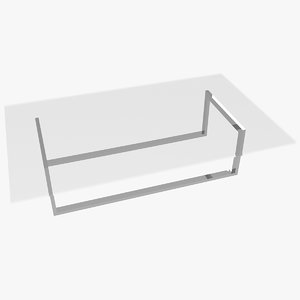 minimalist chrome glass living room 3D