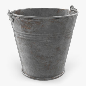 old metal bucket 3D model