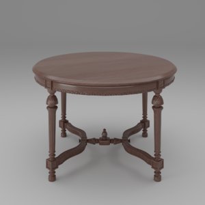 3D carved table model