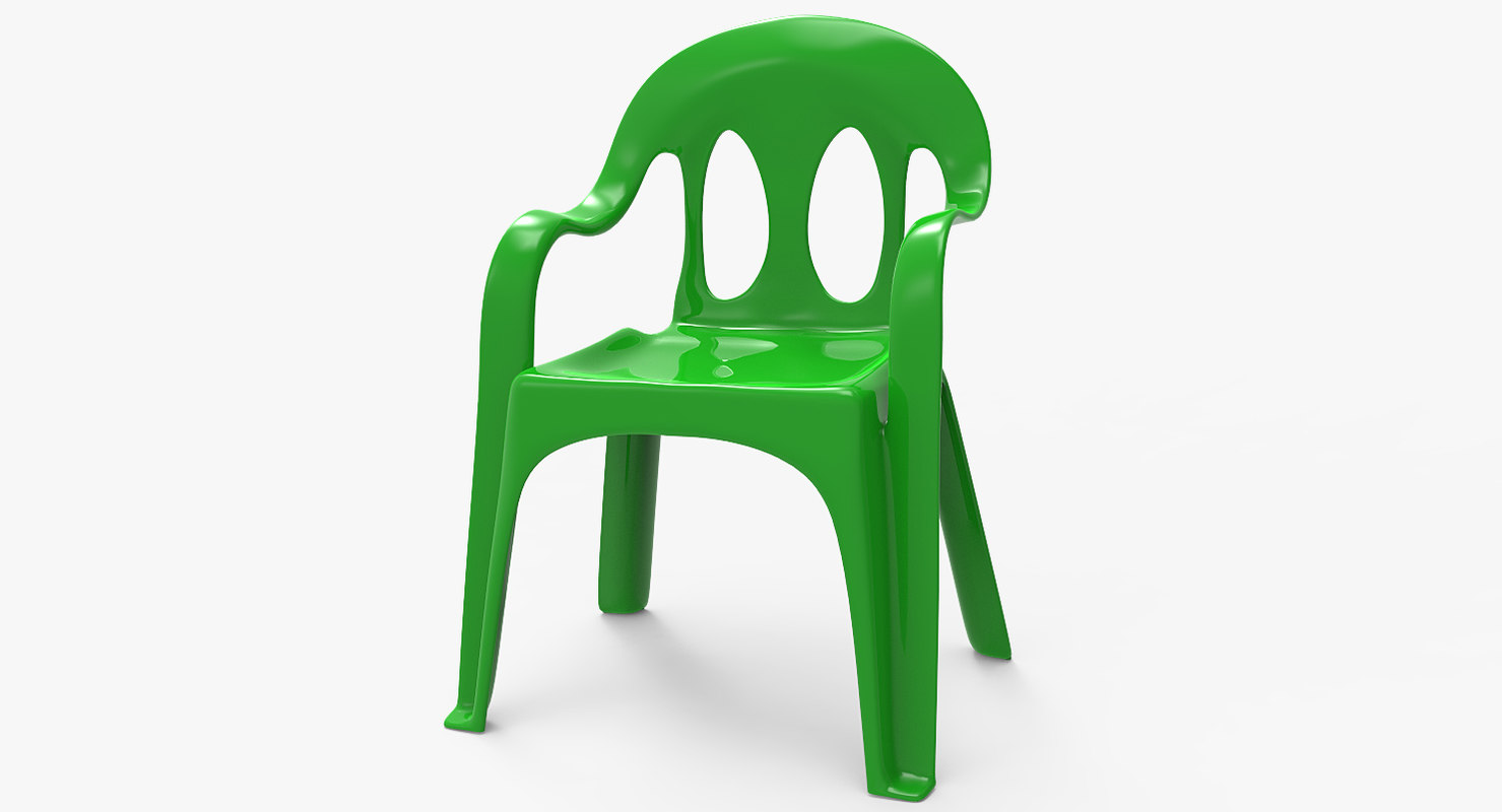 3D plastic chair monobloc TurboSquid 1306938