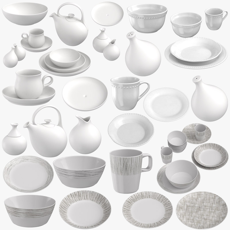 Modern tableware model TurboSquid 1307114