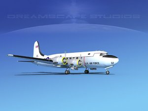 propellers douglas c-54 skymaster 3D
