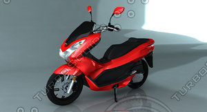 scooter moped polygonal model