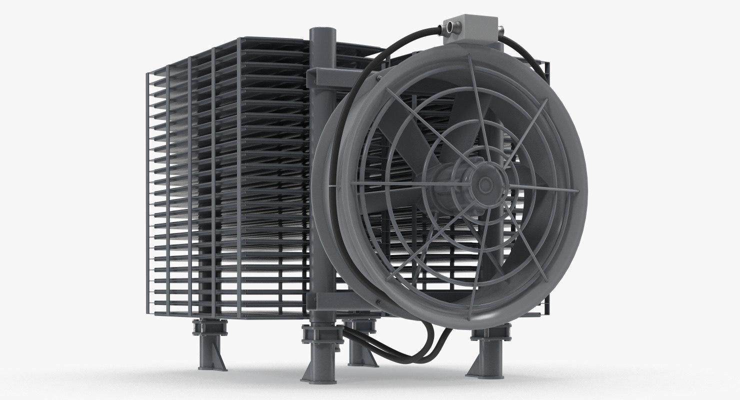 3D industrial radiator fan TurboSquid 1307303