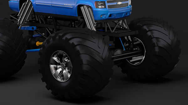 Monster truck chevrolet suburban model - TurboSquid 1307323