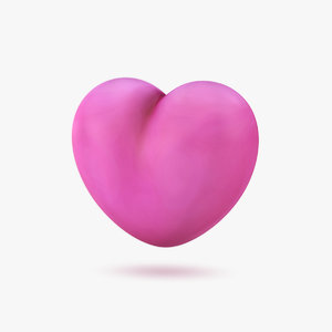 3D cartoon heart model