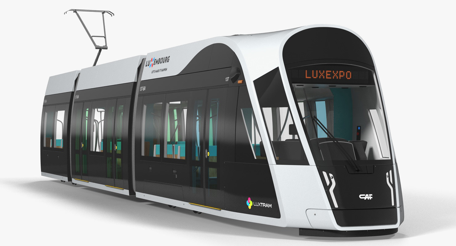 3d luxembourg tram urbos model turbosquid 1307562