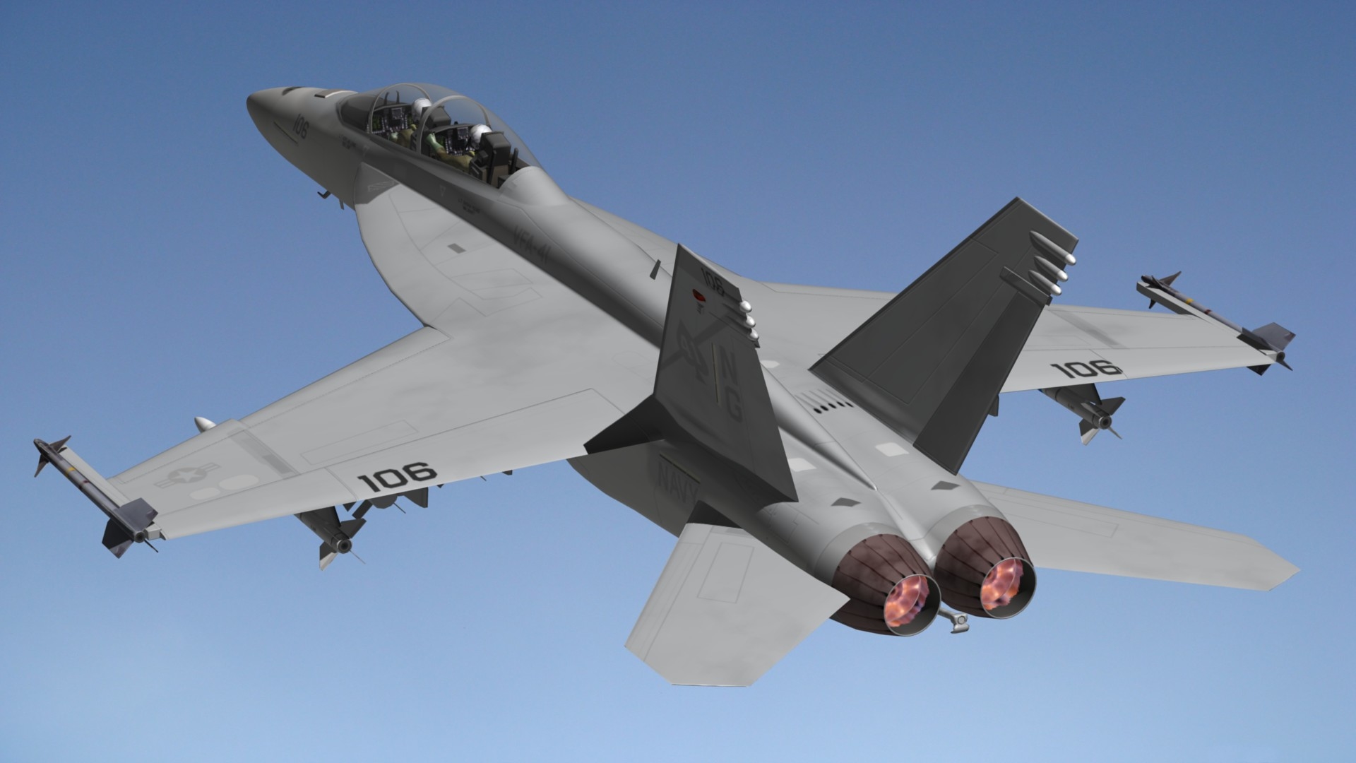 Super hornet fa18f 3D model - TurboSquid 1307613