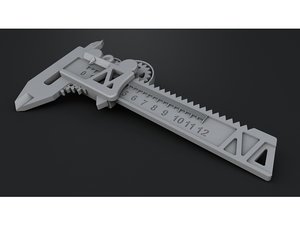 tool caliper steampunk geared 3D