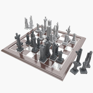 3D chess set model