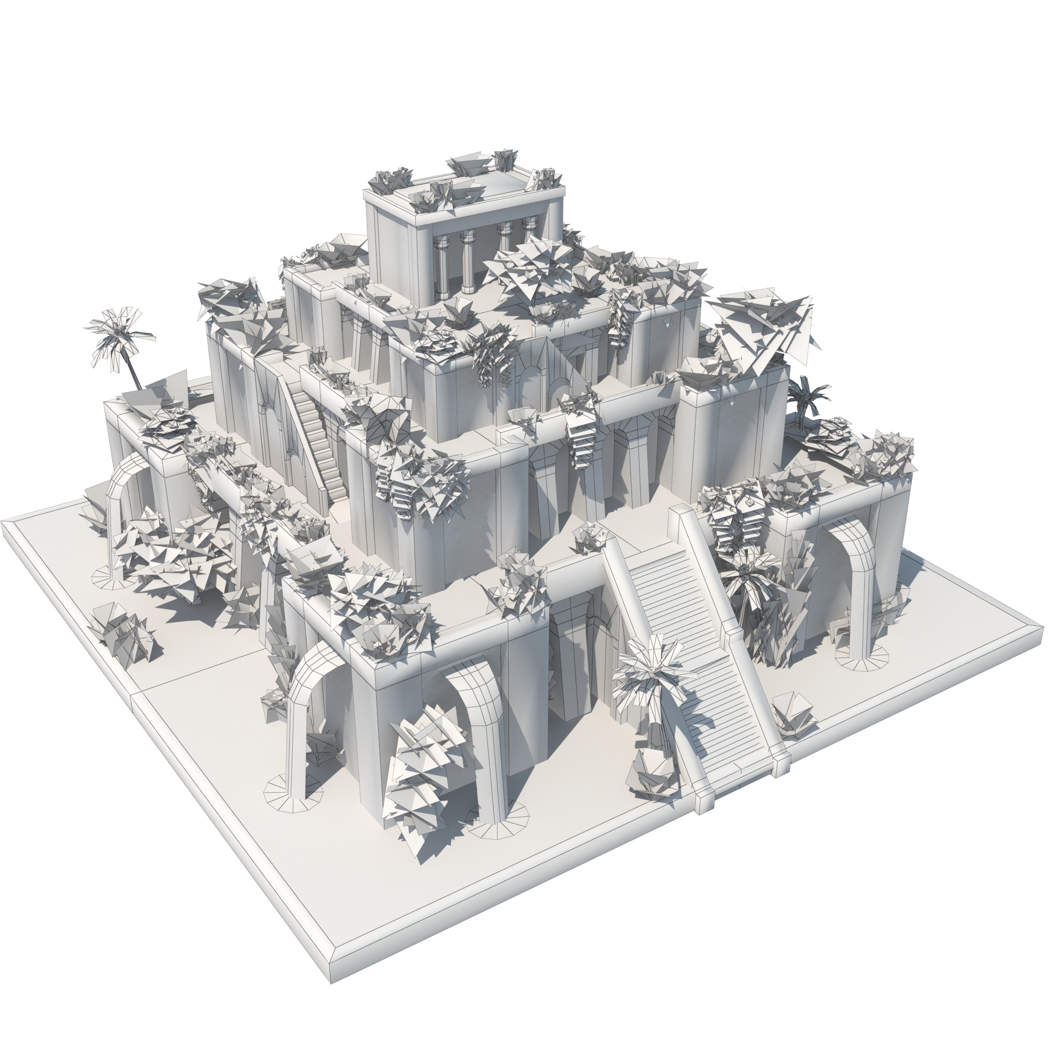 3D hanging gardens babylon - TurboSquid 1307753