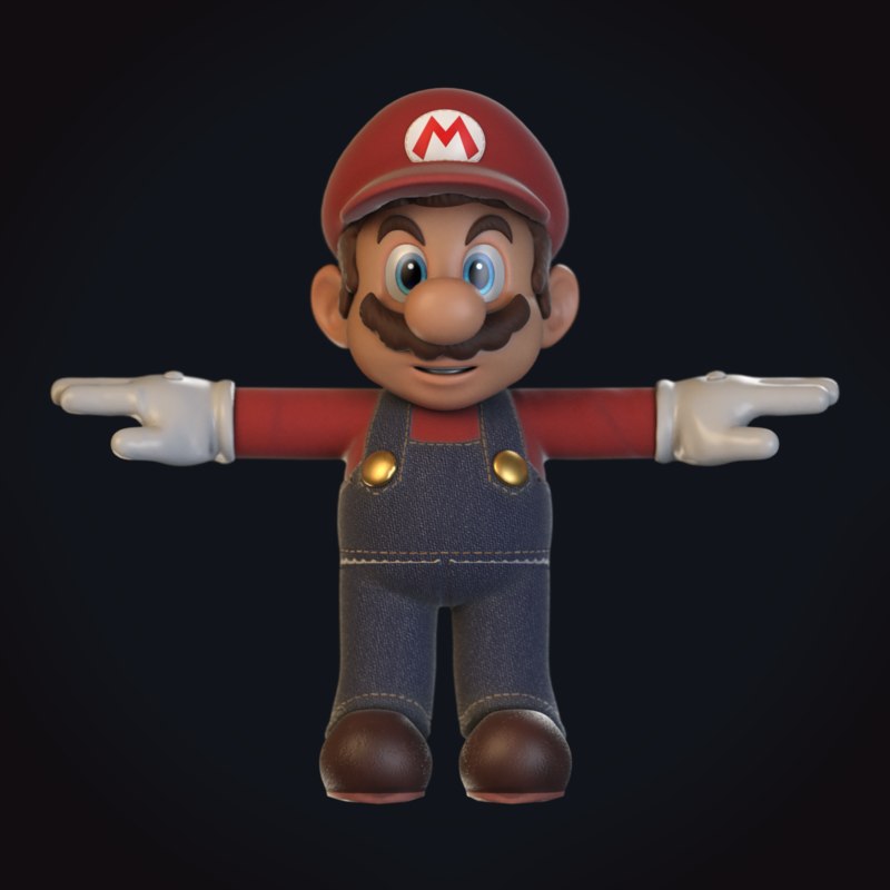 Mario video character 3D model TurboSquid 1307986