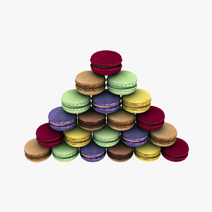 french macarons 3D model