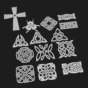 3D celtic ornament pack 3