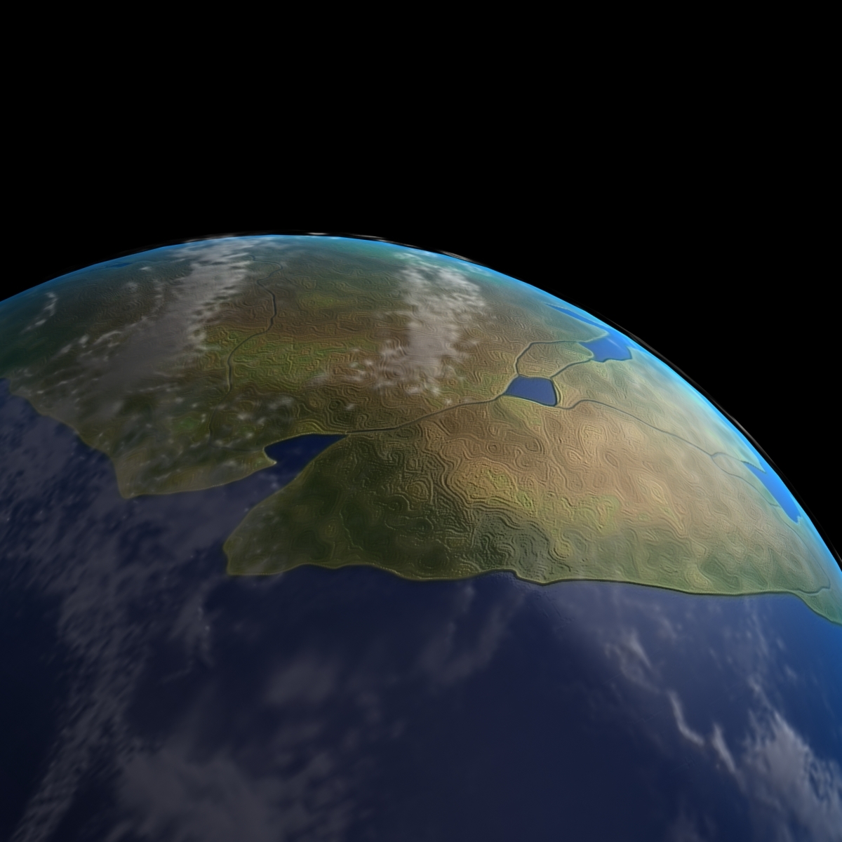 3d Earth Pangaea Turbosquid 1308222