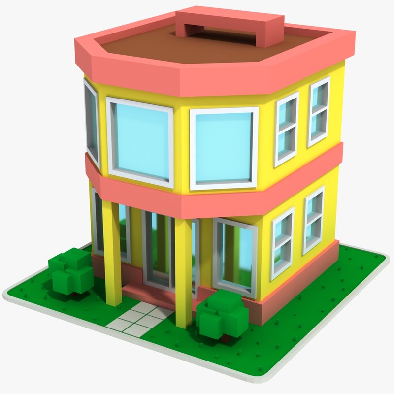 3D cartoon house 7 model - TurboSquid 1308227