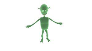 alien martian droid 3D model