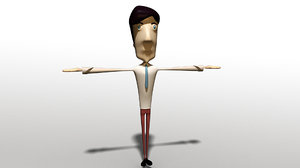 3D man cartoon character model