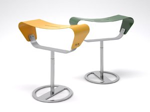 evolution outdoor stool 3D model