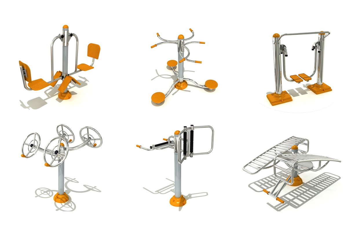 3D model outdoor fitness equipments TurboSquid 1308531