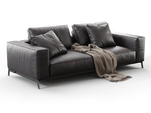 3D model ettore 2-seater sofa