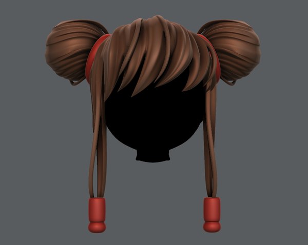 3D hair style girl v29 model