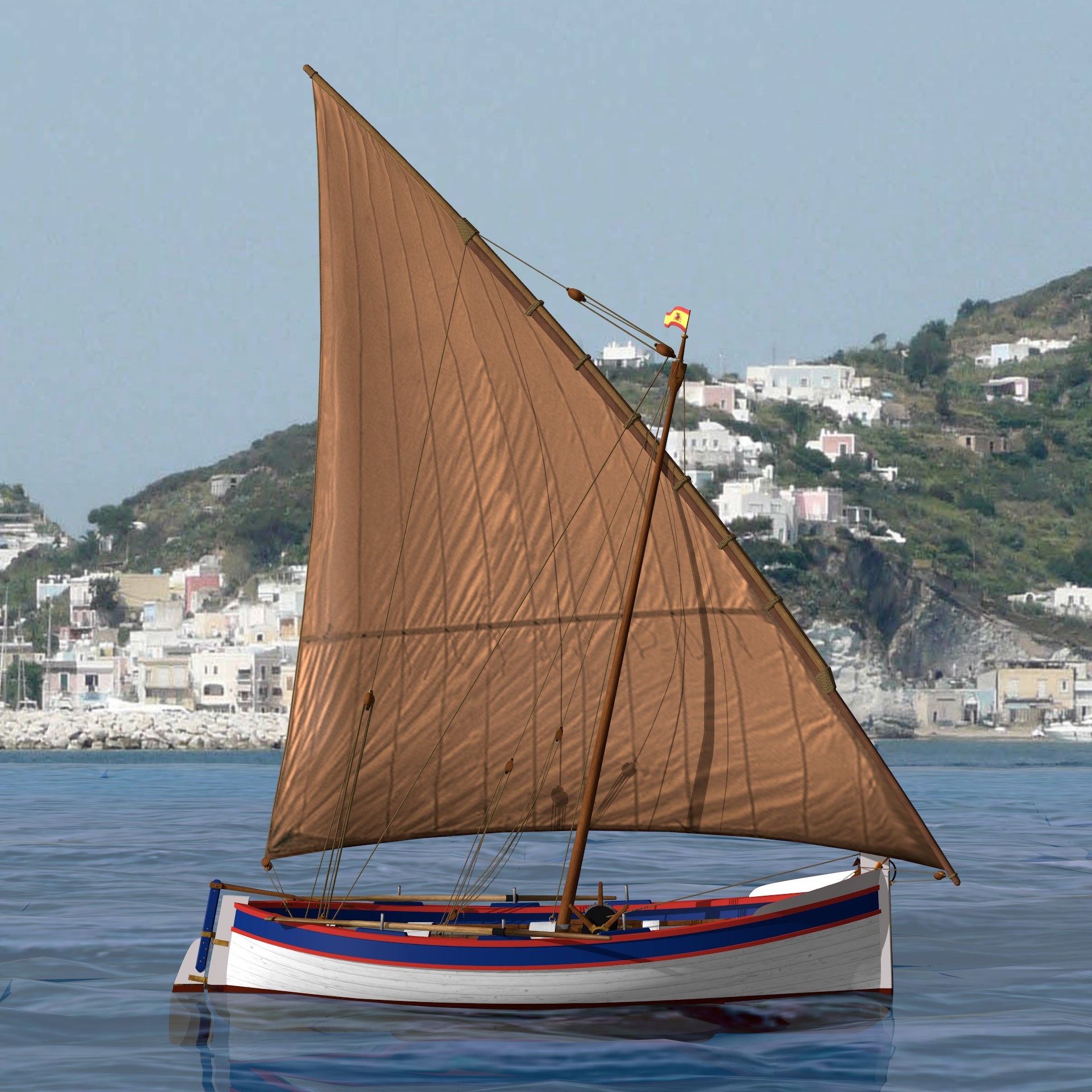 Fishing Boat With Sails - Unique Fish Photo