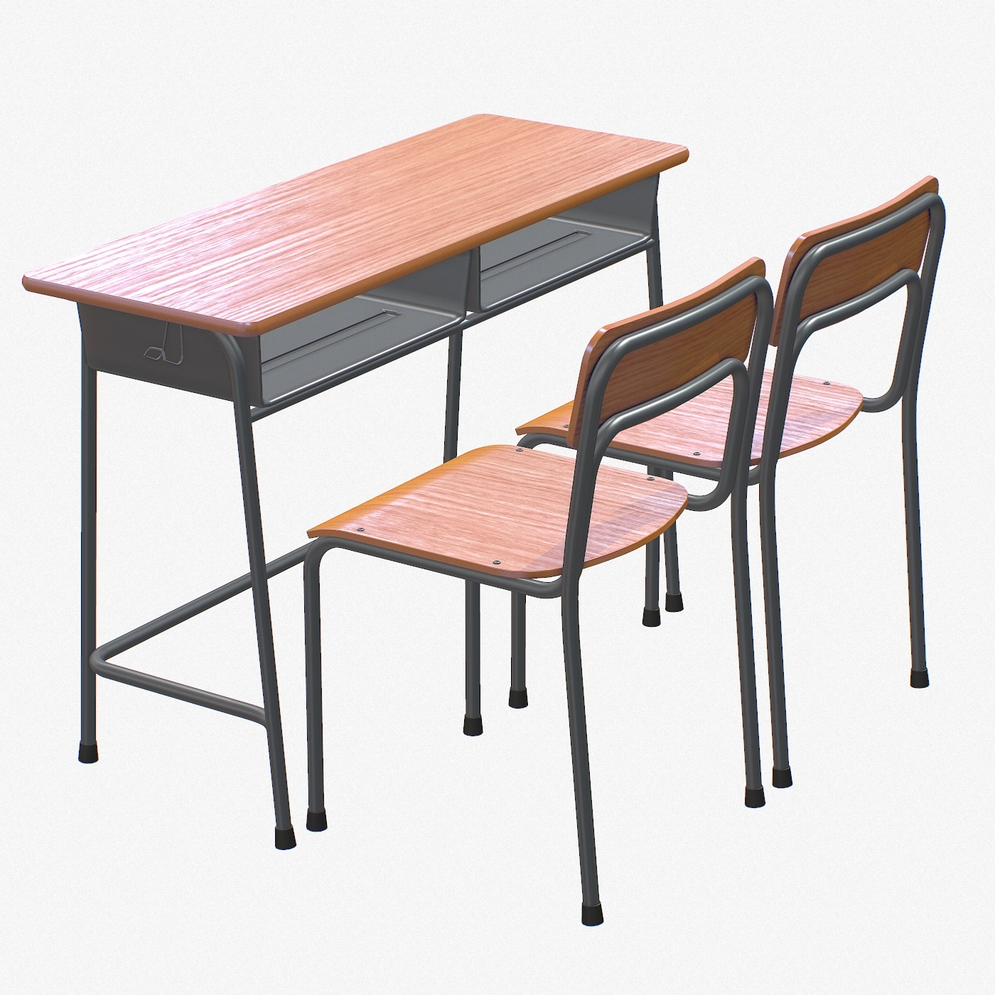 School Desk Chair 2 3d Model Turbosquid 1309123