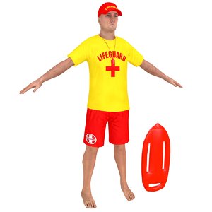 lifeguard man whistle 3D
