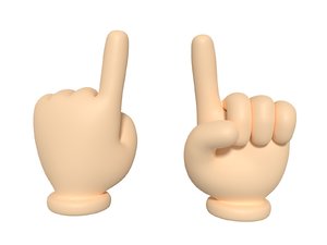 3D cartoon hand