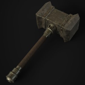 medieval hammer 3D