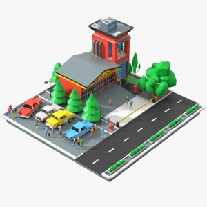scene department cars 3D model