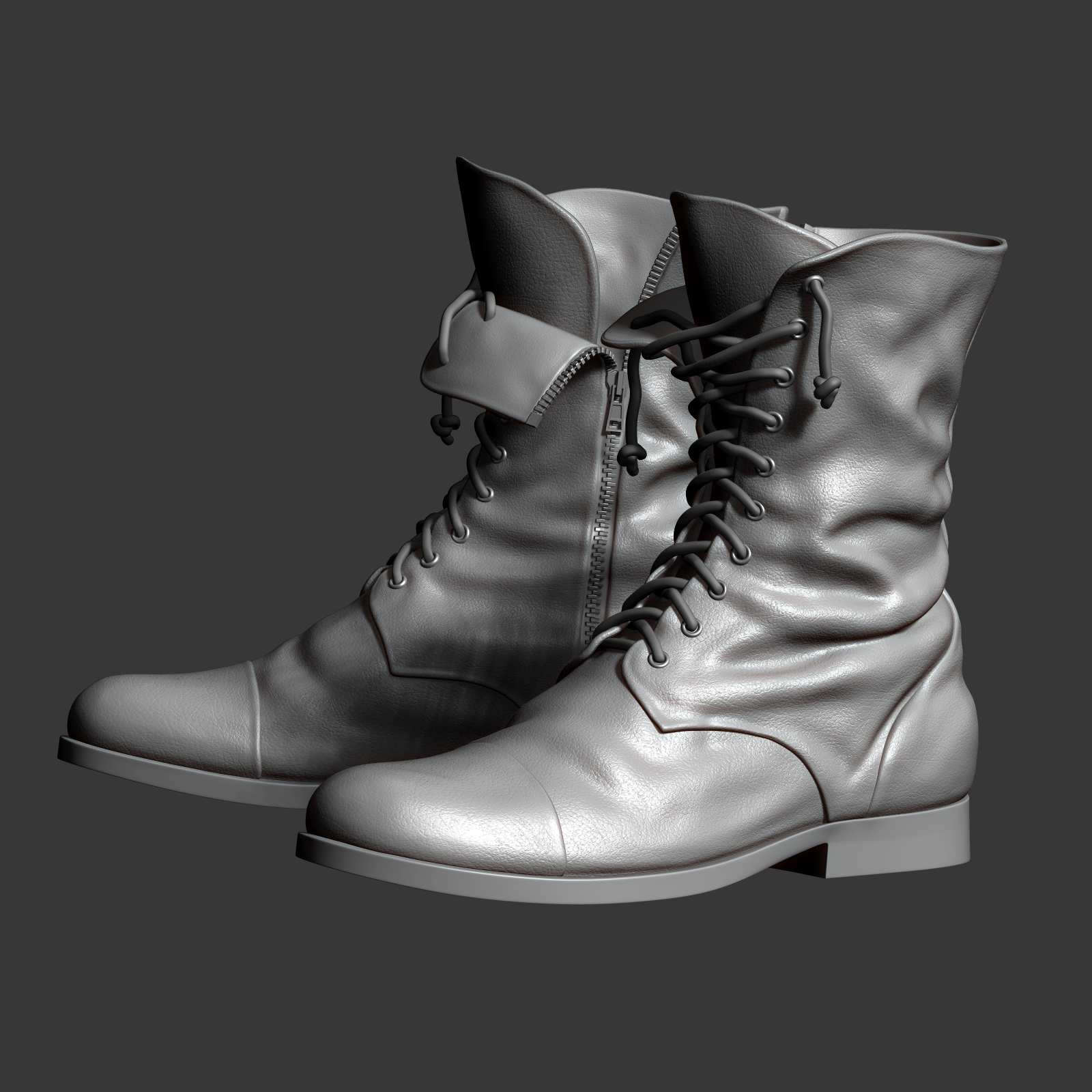 modeling boots in zbrush