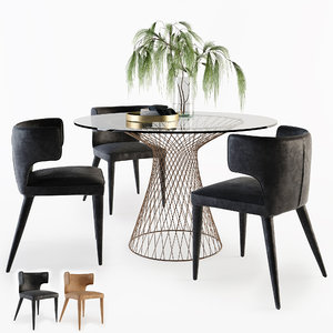 3D table chairs melrose